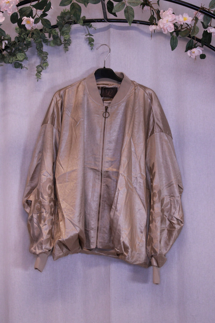 Kukkakirjailtu bomber-takki - Lahja