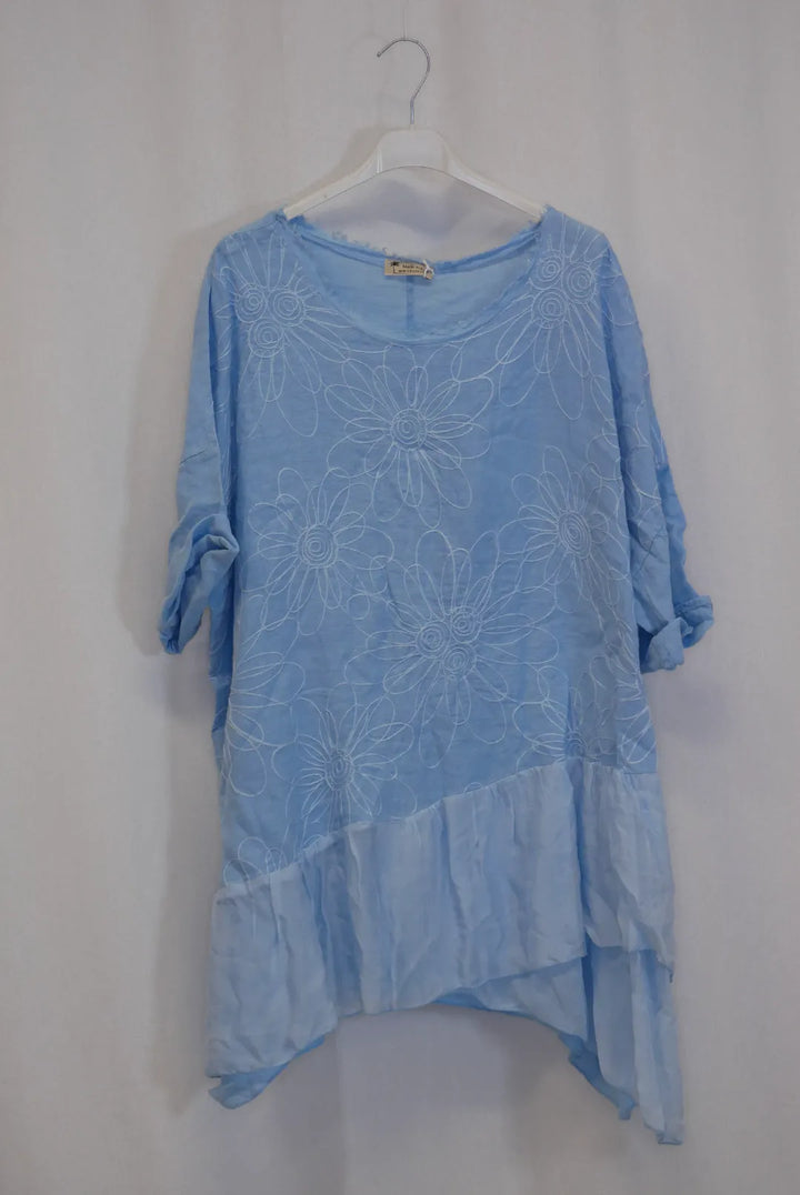 Tunika kukkakirjailulla XL/XXL Elviira