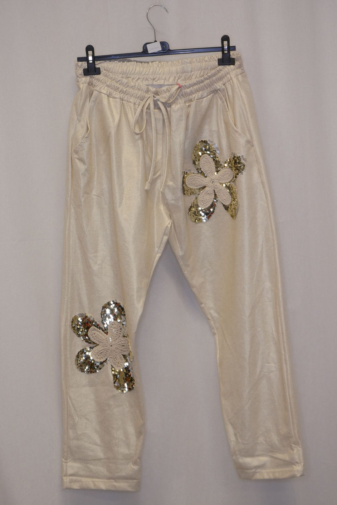 Kimallehousut  paljettikukilla 40-44
