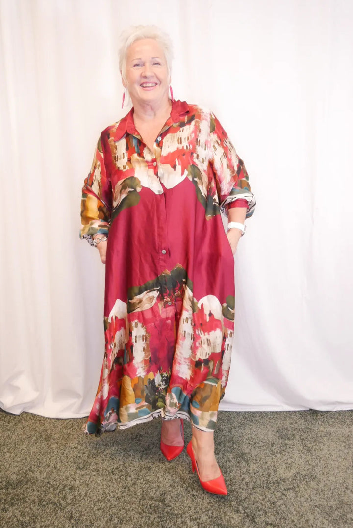 Silkkiviskoosimekko