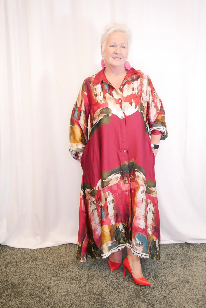 Silkkiviskoosimekko